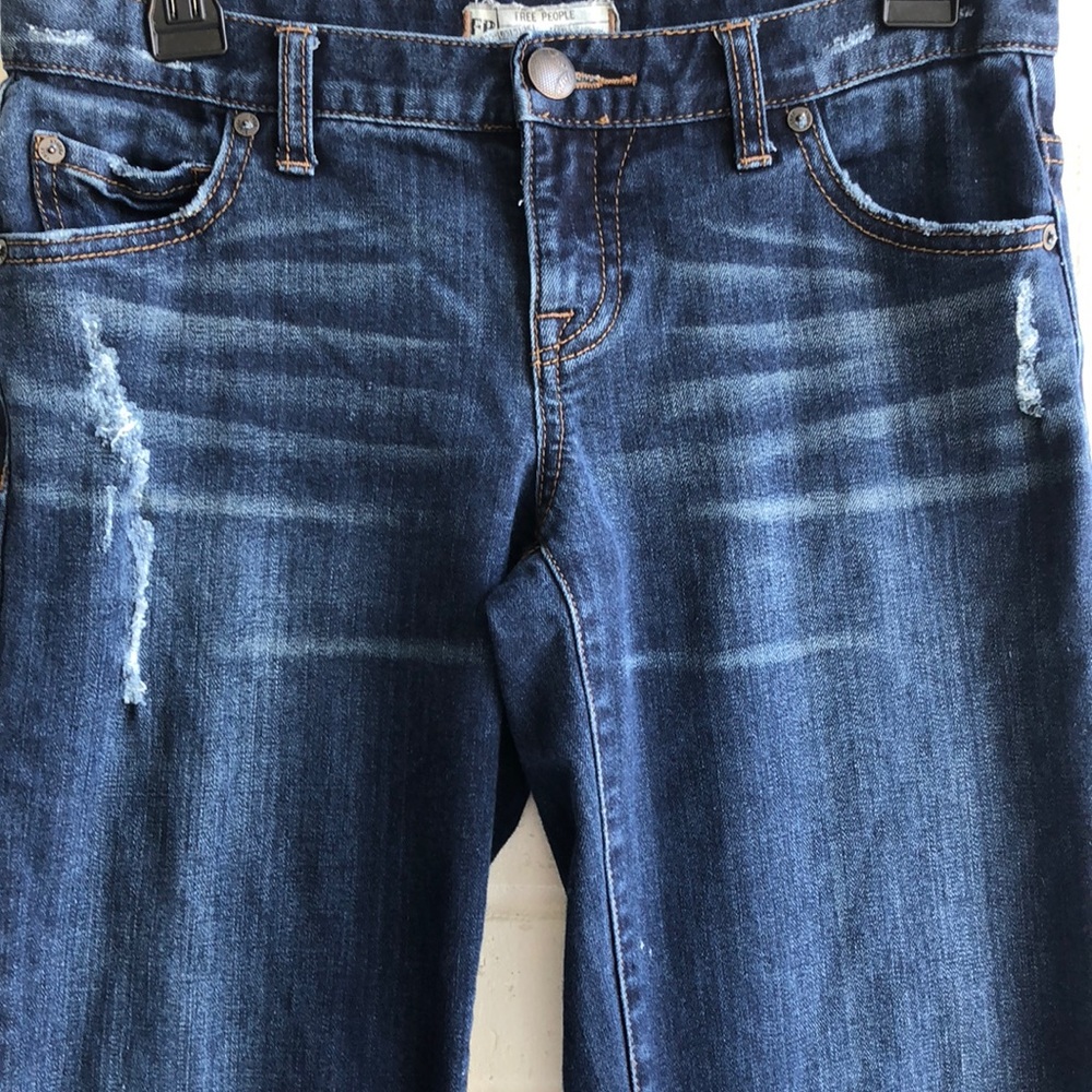 Free People Distressed Boyfriend Jeans - Picture 4 of 7